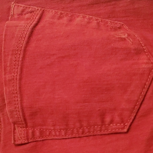 Express Zelda Slim Fit Ultra Low Rise Red Jeans Womens Sz 0 EUC Y2K XS Bold Red - Picture 10 of 16